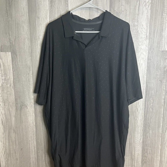 Nike Golf Tour Performance Polo Mens‎ XXL Geometric Triangle Dri Fit Stretch - Picture 1 of 8